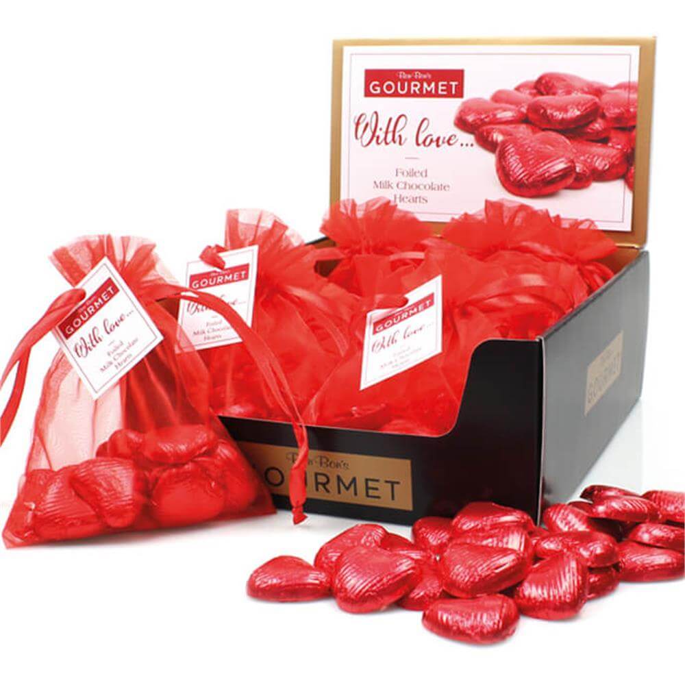 Bag of Foiled Chocolate Hearts 75g